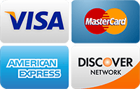 Visa, Mastercard, American Express, Discover